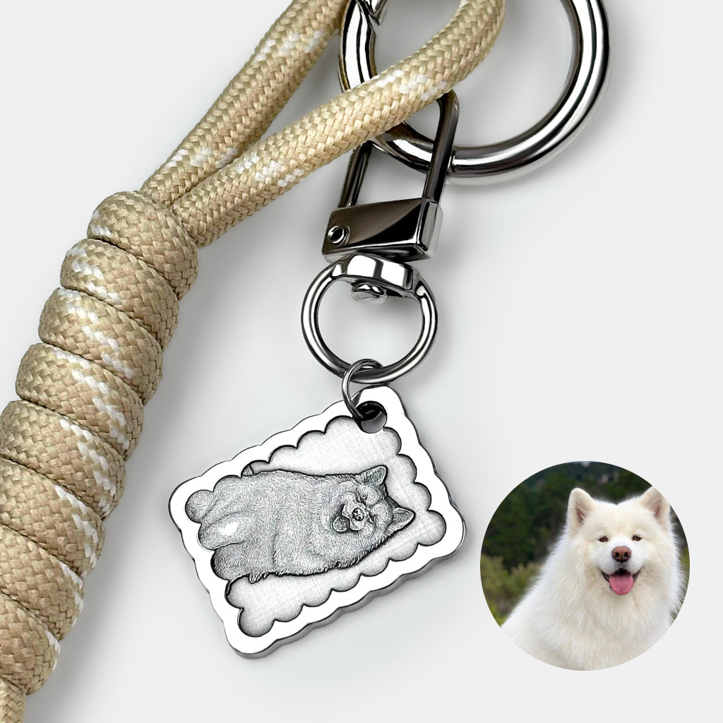 Moderner Schlüsselanhänger „Fellige Freude“