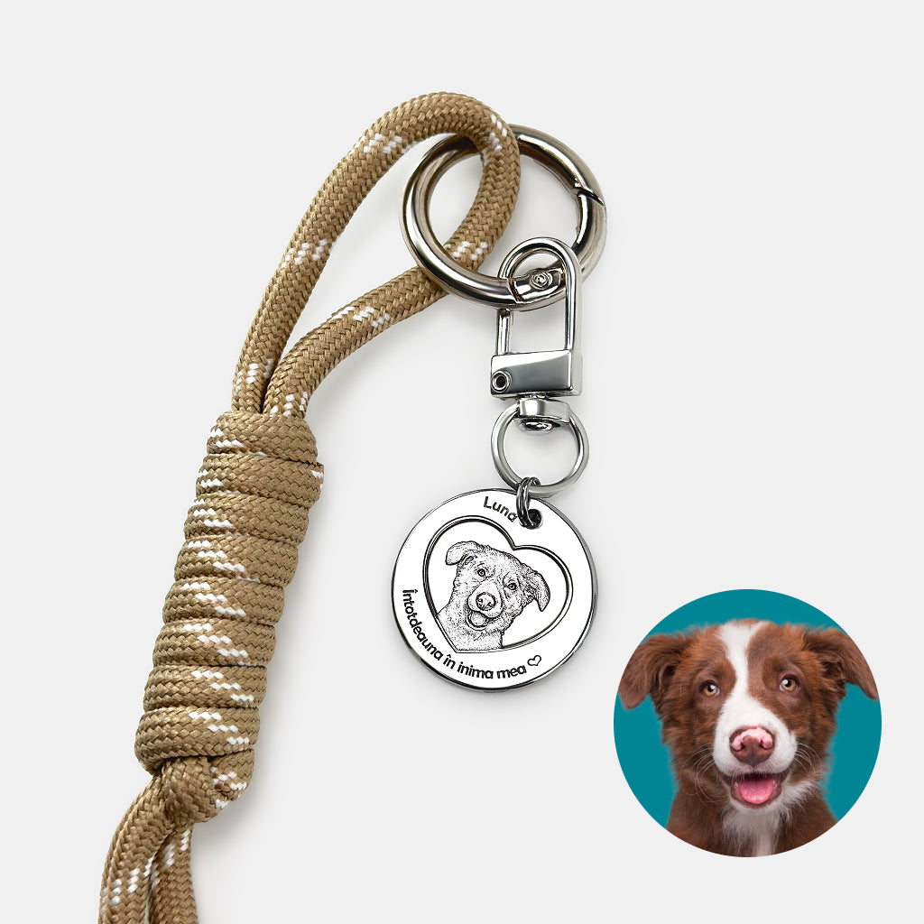 Runder Schlüsselanhänger „Mein Glücksbringer“