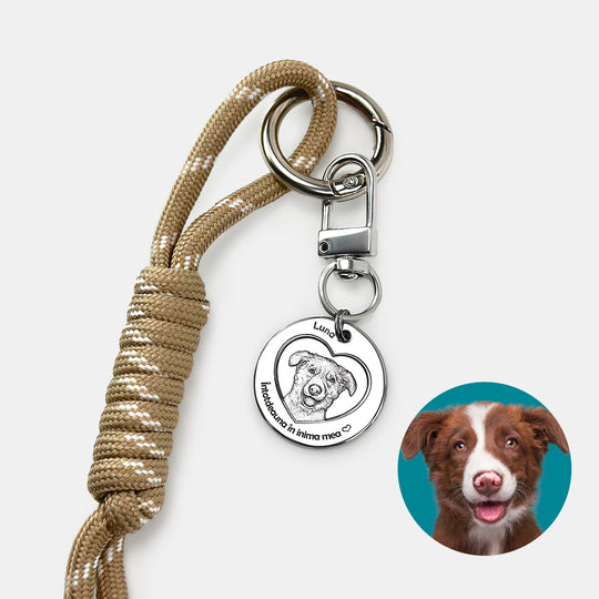 Runder Schlüsselanhänger „Mein Glücksbringer“