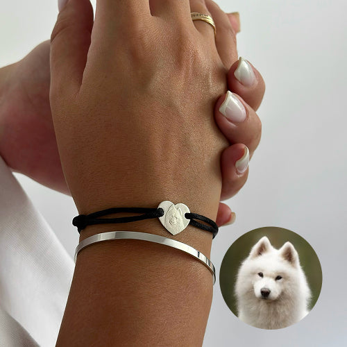 Medium Heart Bracelet, 925 Silver