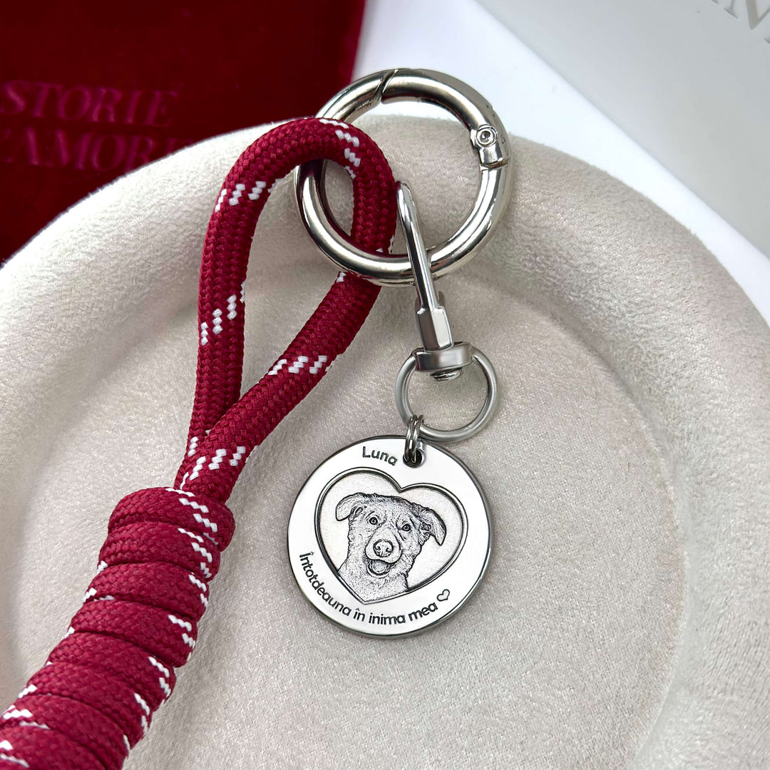 Runder Schlüsselanhänger „Mein Glücksbringer“