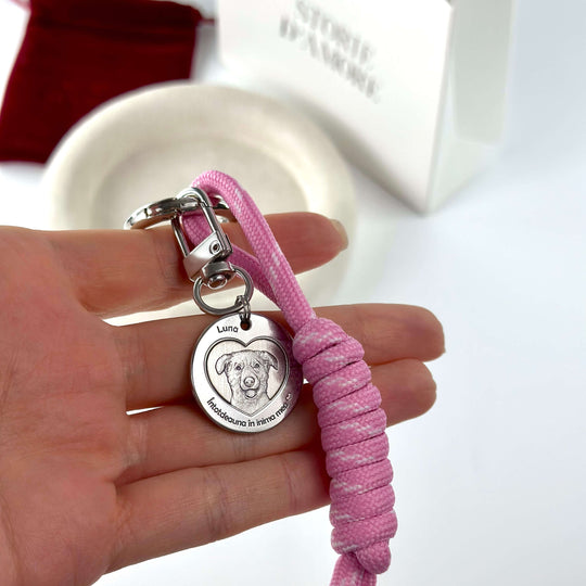 Runder Schlüsselanhänger „Mein Glücksbringer“