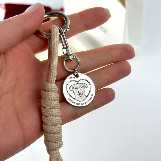 Runder Schlüsselanhänger „Mein Glücksbringer“