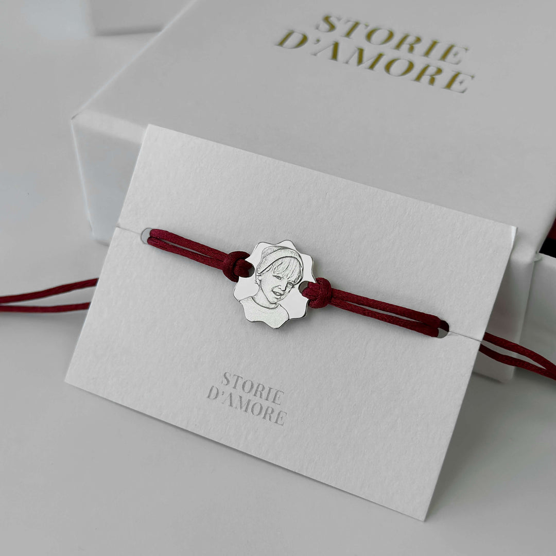 Armband mit 3D-Fotogravur, 925 Silber