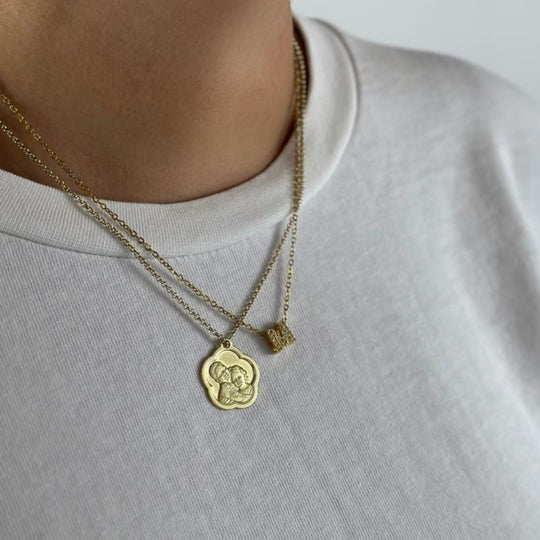 Anhänger mit Blumenrand, 925 Silber