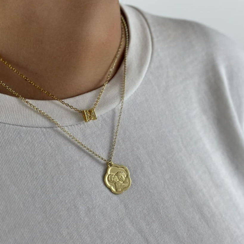 Anhänger mit Blumenrand, 925 Silber