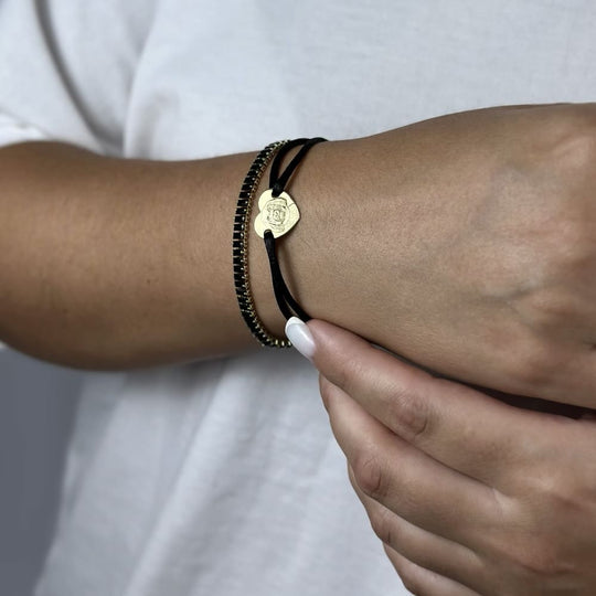 Armband mit Herz in mittlerer Größe, 925 Silber