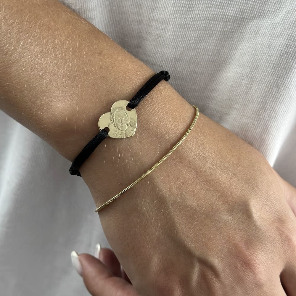 Klassisches Herz-Armband, 925 Silber