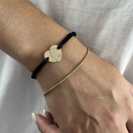 Klassisches Herz-Armband, 925 Silber