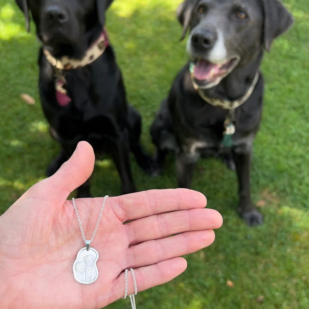 Anhänger in geschwungener Form, 925 Silber