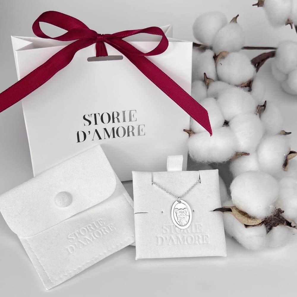 Oval Pendant with Classic Frame, 925 Sterling Silver