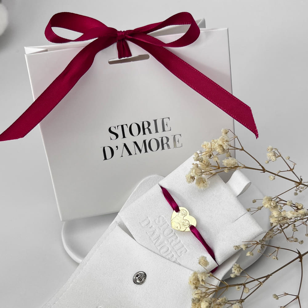 Armband mit Herz in mittlerer Größe, 925 Silber