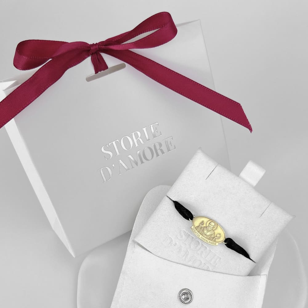 Ovales Armband mit dem heiligen Charalambos, 925 Silber