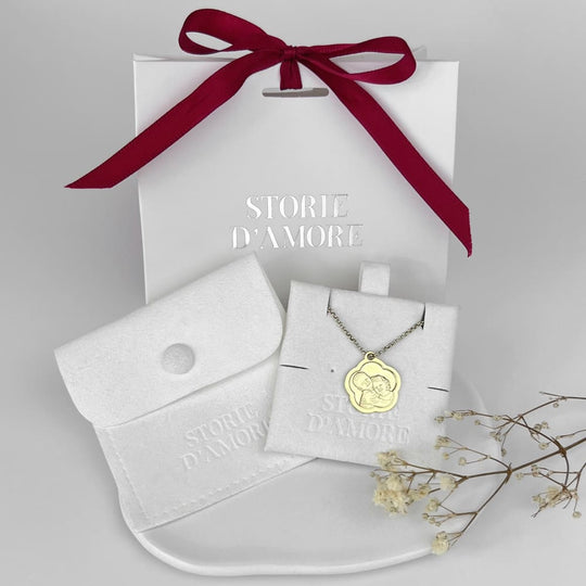 Anhänger mit Blumenrand, 925 Silber