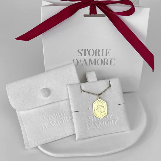 Hexagon-Anhänger, 925 Silber