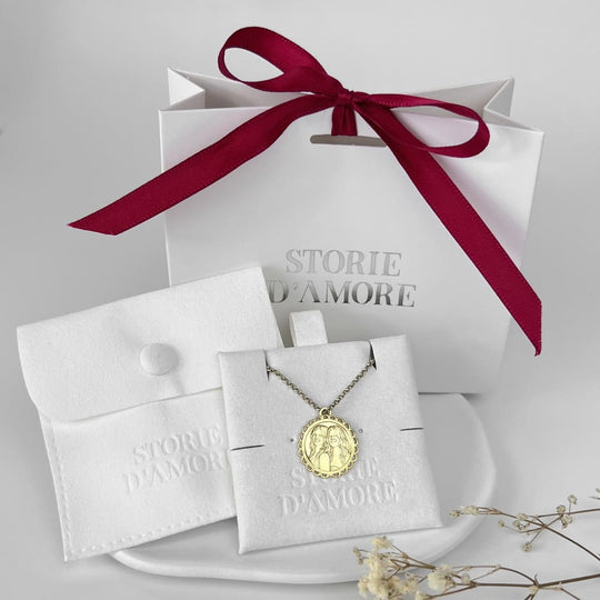 Runder Anhänger mit elegantem Rahmen, 925 Silber