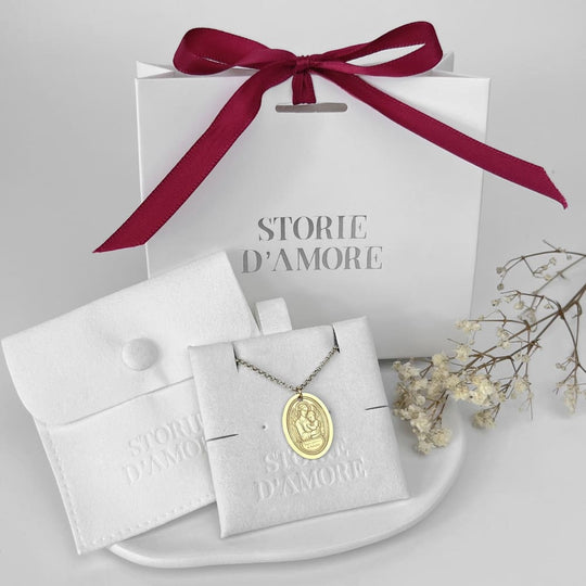 Ovaler Anhänger mit Schutzengel, 925 Silber