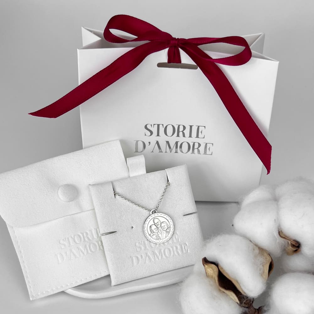 Ornamentaler runder Anhänger, 925 Silber