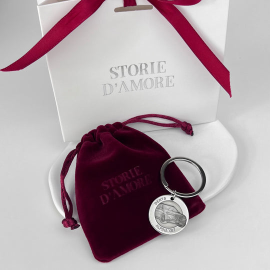 Personalisierter runder Schlüsselanhänger