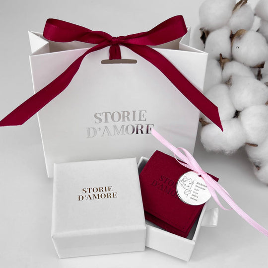 Pièce personnalisée “Bébé fille”, 25 mm (argent 925)