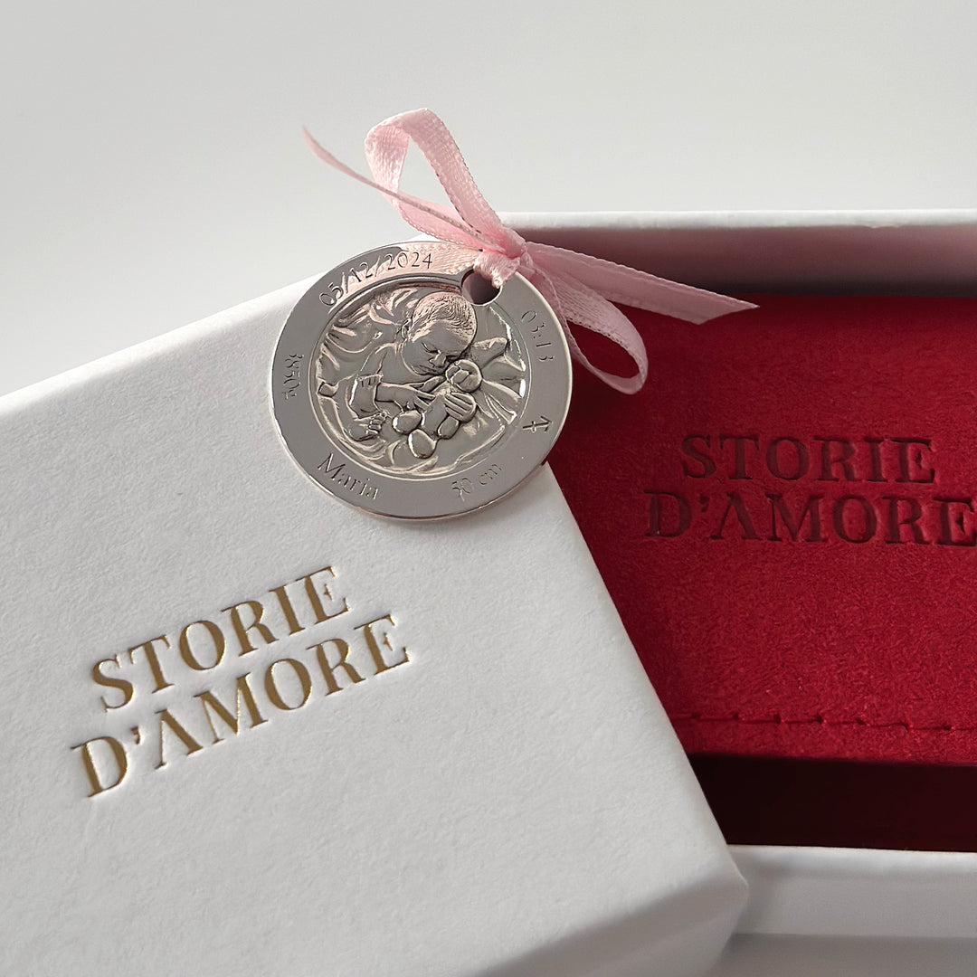 Klassische Münze mit Babyfoto, 23,5 mm (925 Silber)