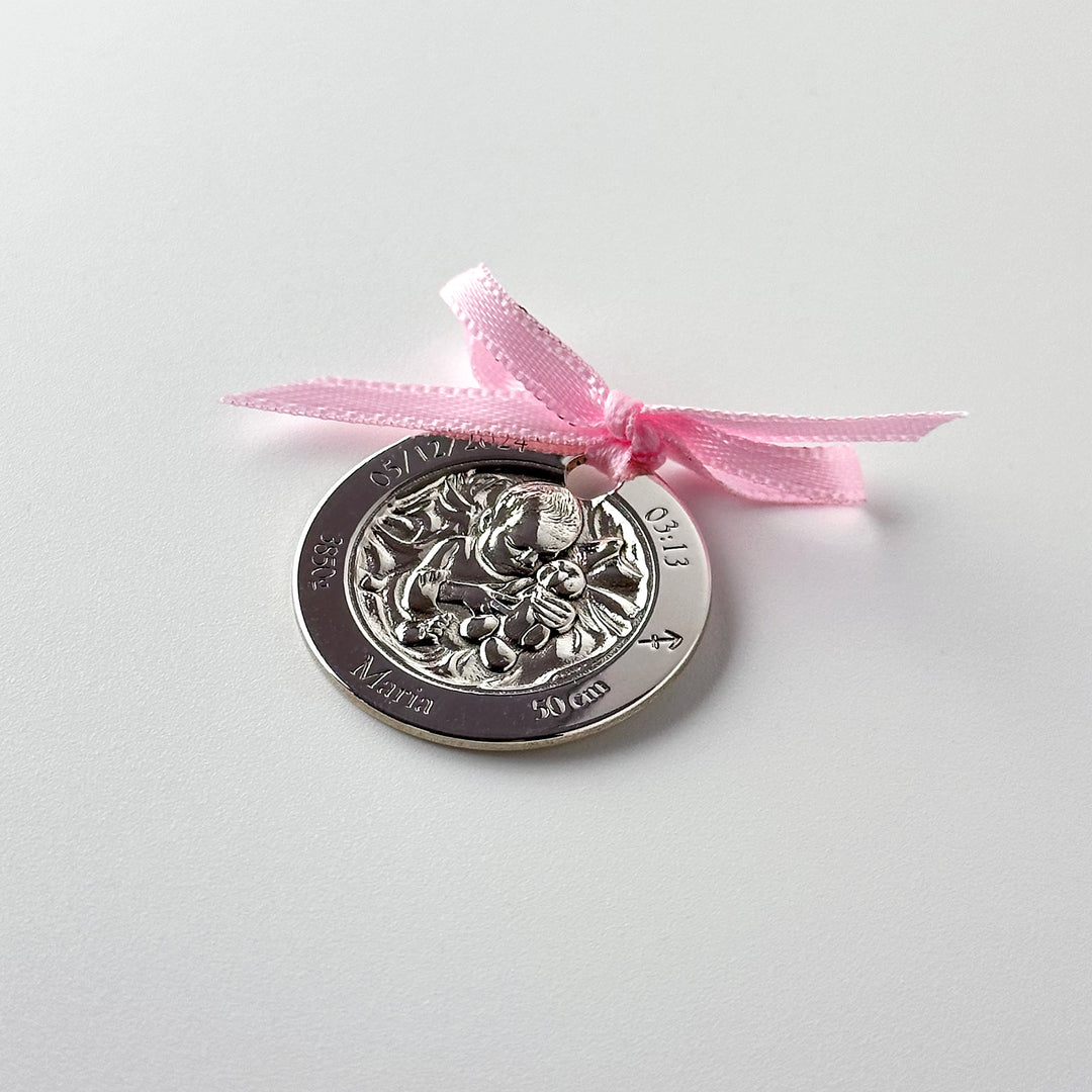 Klassische Münze mit Babyfoto, 23,5 mm (925 Silber)