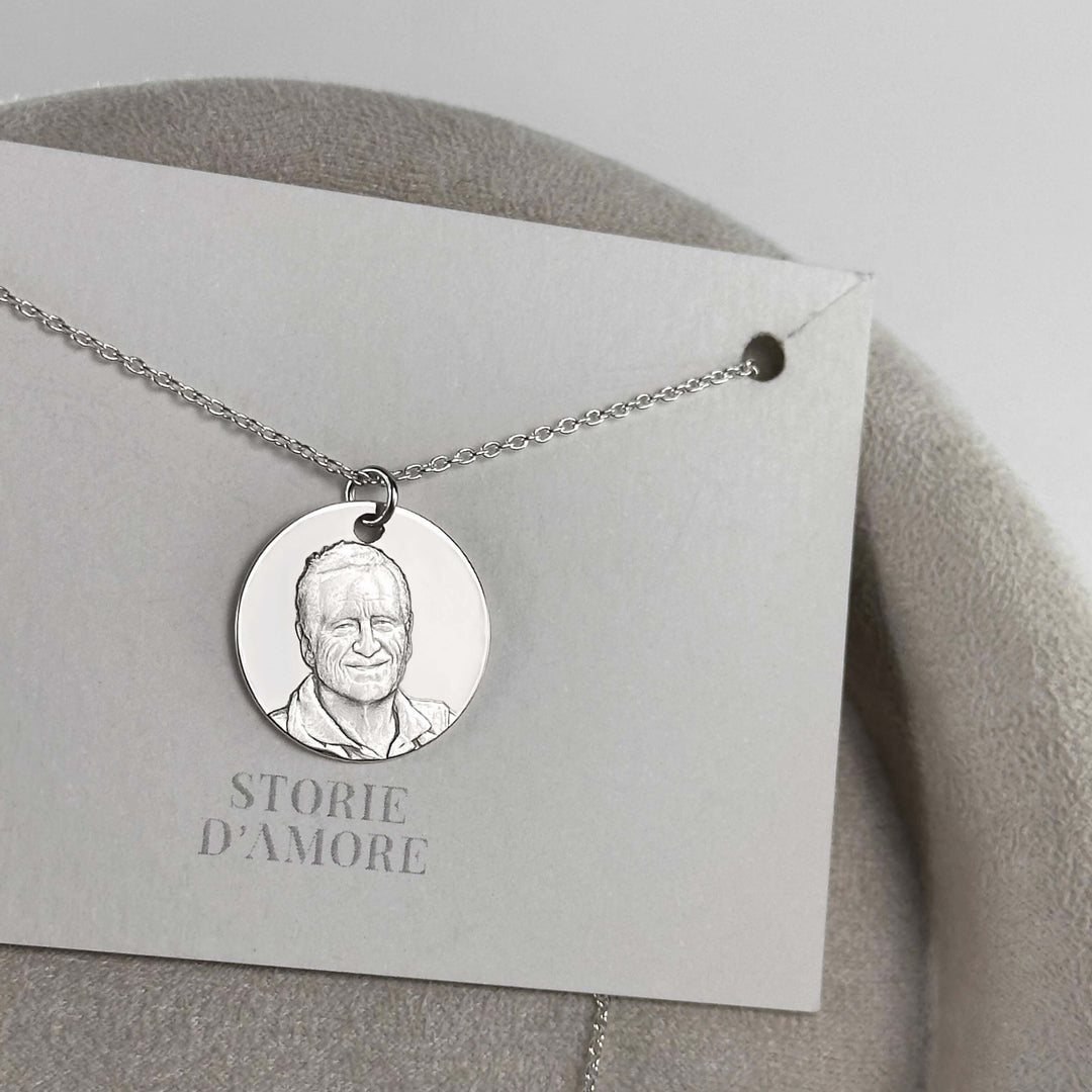 Runder Anhänger, 925 Silber