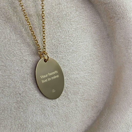 Ovaler Porträtanhänger, 925 Silber