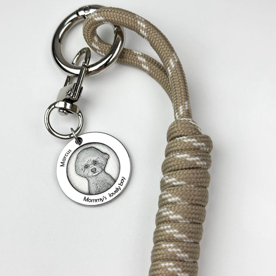 Runder Schlüsselanhänger „Mein Glücksstern“