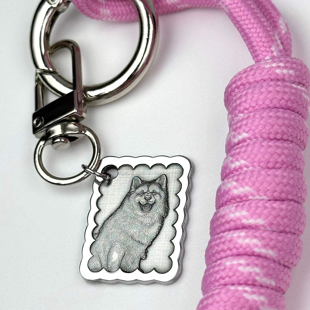 Moderner Schlüsselanhänger „Fellige Freude“