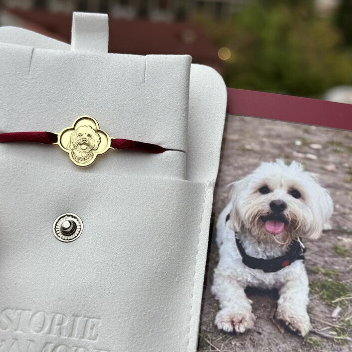 Armband mit Kleeblatt-Charm, 925 Silber