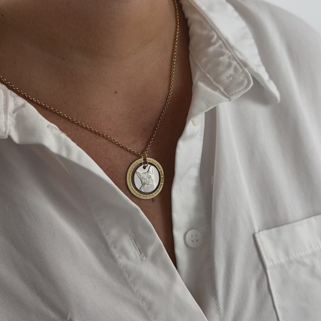 Runder Anhänger, 925 Silber