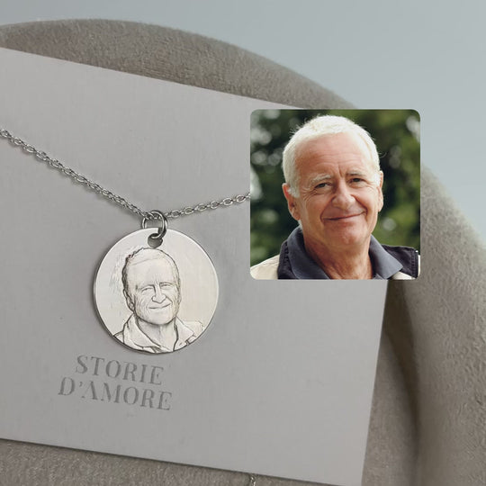 Runder Anhänger, 925 Silber