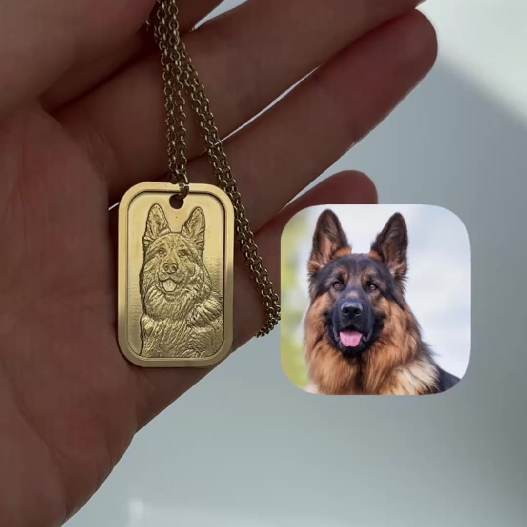 Dog-Tag-Anhänger, 925 Silber
