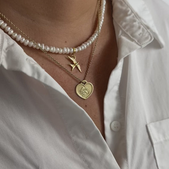 Heart-Shaped Pendant, 925 Silver