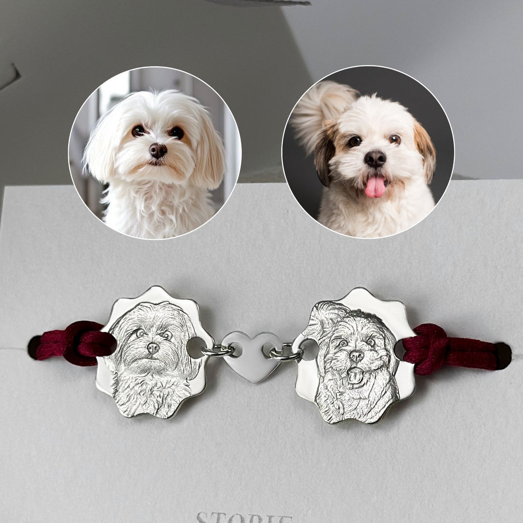 Armband mit zwei Charms, 925 Silber