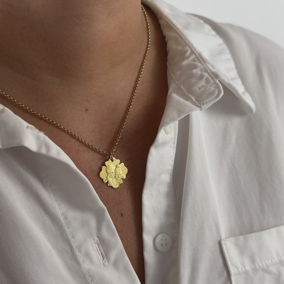 Anhänger mit geschwungenem Rand, 925 Silber