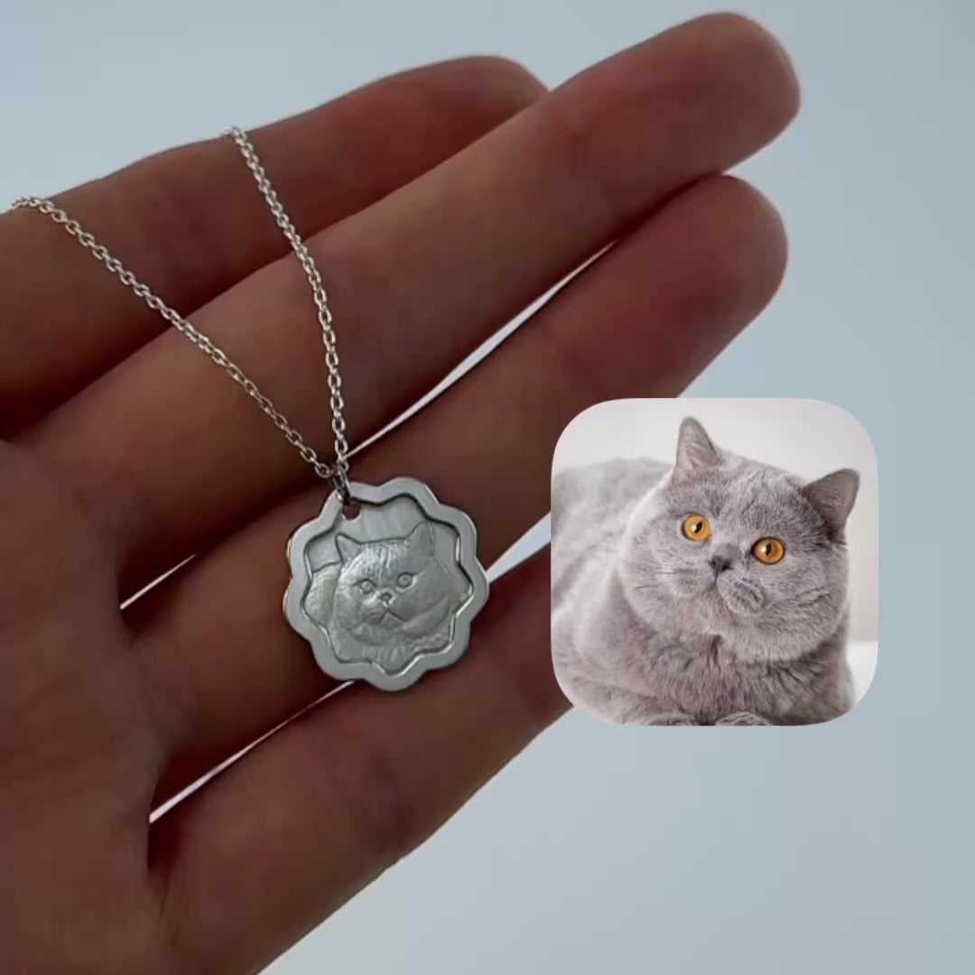 Anhänger mit Wellenrahmen, 925 Silber