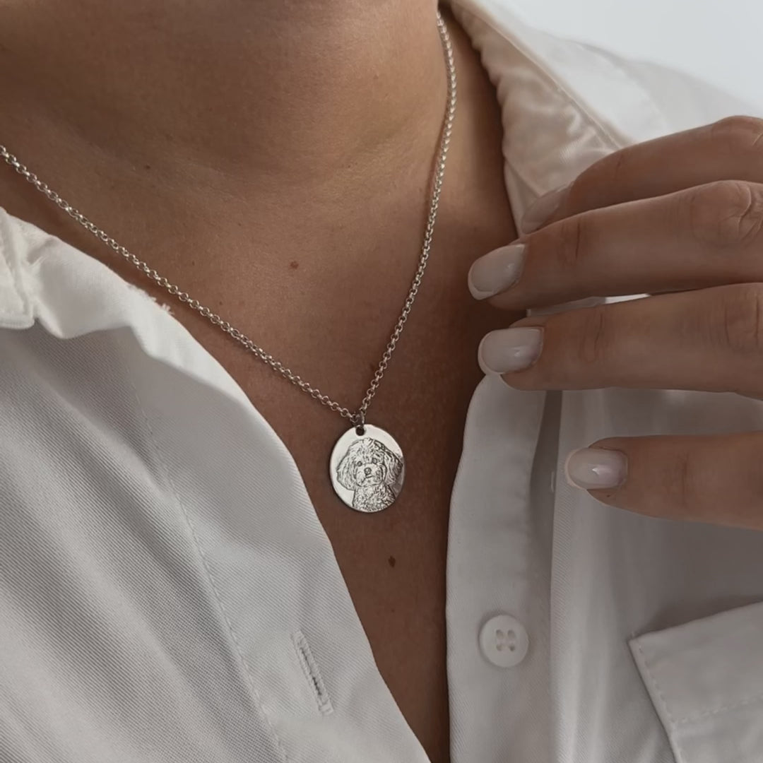 Klassischer Rund-Anhänger, 925 Silber