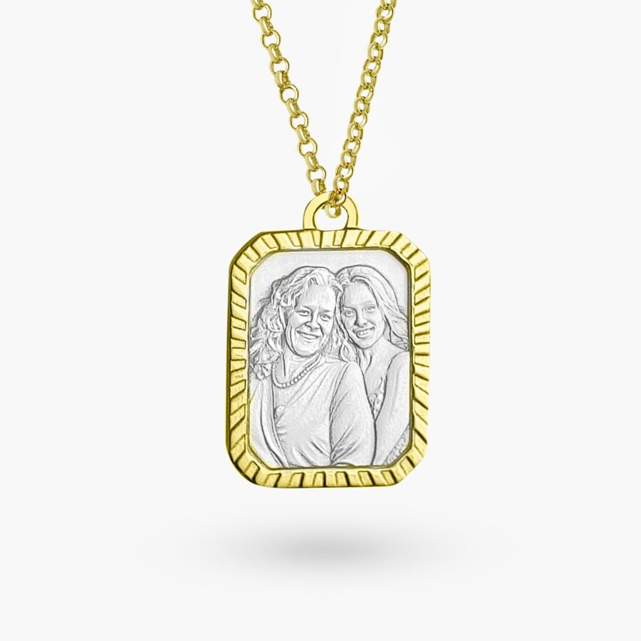 Goldrahmen-Anhänger, 925 Silber