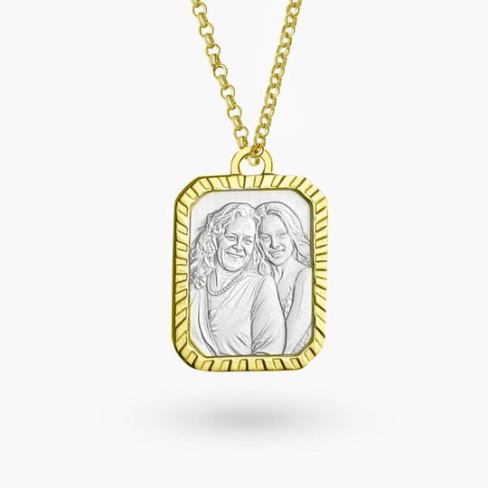 Goldrahmen-Anhänger, 925 Silber
