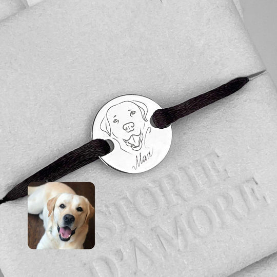 Rundes Anhänger-Armband, Sterlingsilber 925