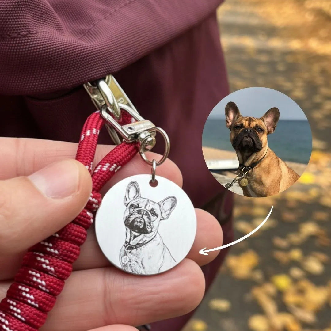 Breloc rotund pe șnur