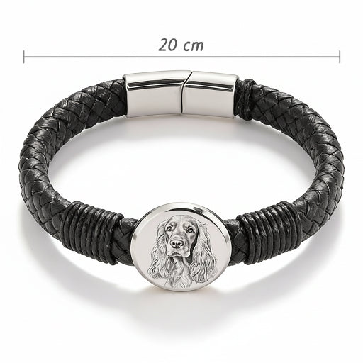 Leather men’s bracelet with engraving
