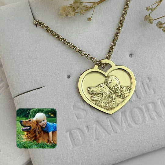 Herzanhänger mit Rahmen, 925 Silber