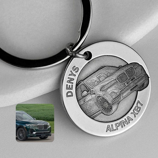 Personalisierter runder Schlüsselanhänger