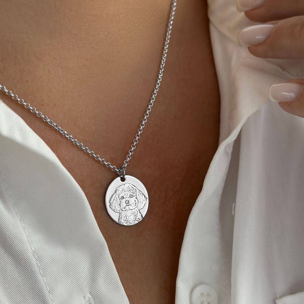 Runder Anhänger, 925 Silber