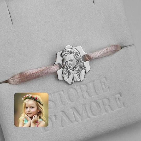 925 Silberarmband mit 3D Foto-Gravur