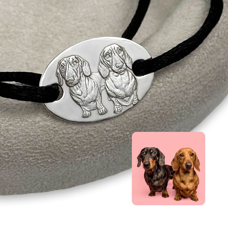 Großes ovales Armband, 925 Silber