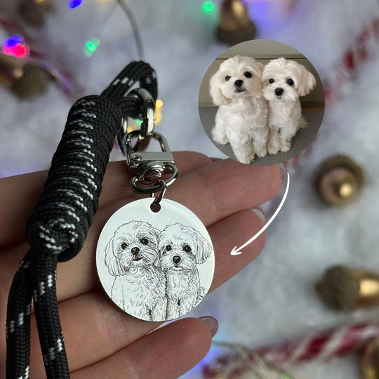 Breloc rotund pe șnur